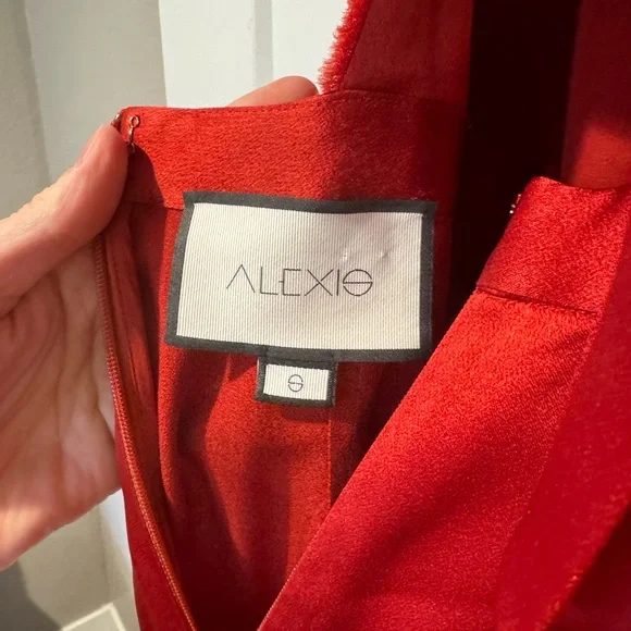 Alexis Red Sanaya Tie-Back Satin Jumpsuit